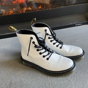 Women’s White Dr. Martens Boot